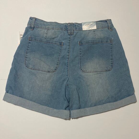 NWT Womens Tummy Tuck Shorts Curve Appeal Size 2 Fiji Recycled Material Fold Hem - Picture 2 of 11